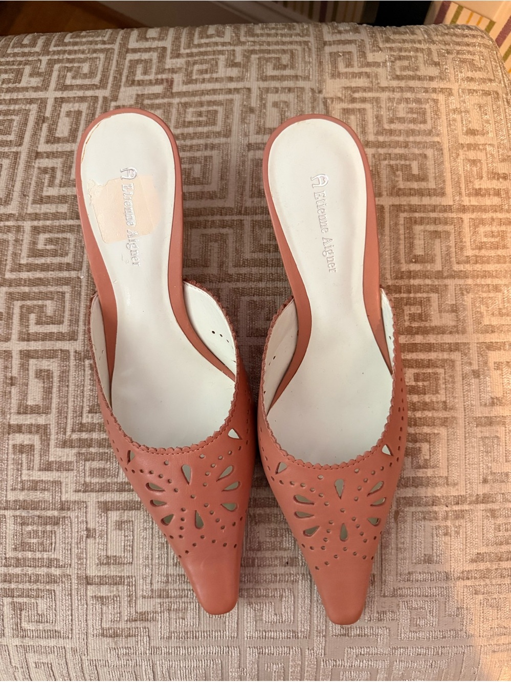 Etienne Aigner Coral Cutout Pointed Slip-On Mules